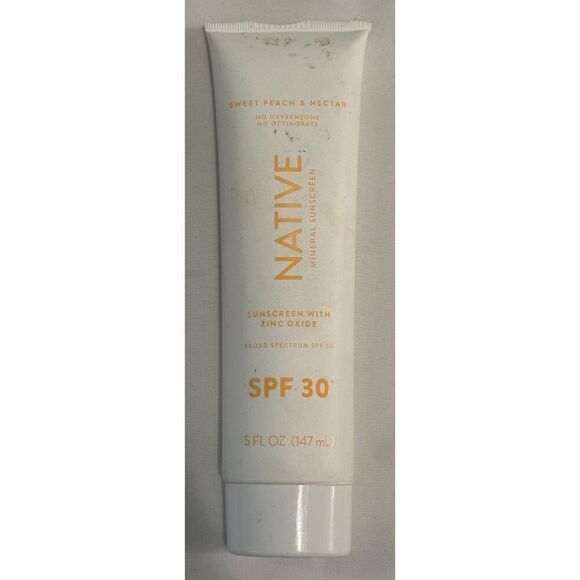 Native Sweet Peach & Nectar SPF 30 Mineral Sunscreen 5 fl oz NEW - Picture 1 of 2